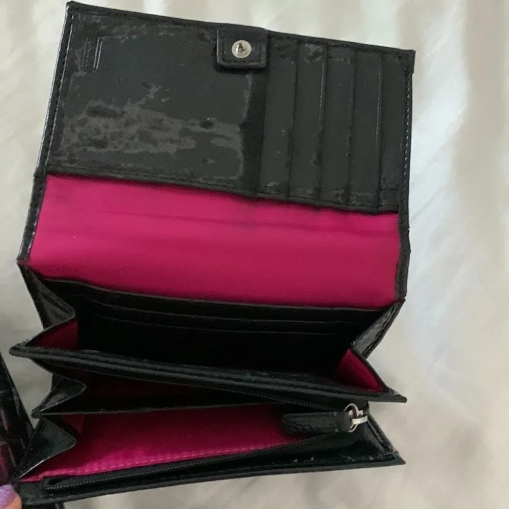 Coach Purse & Matching Wallet: Pink, Black, Grey Plaids with Hints of Glitter - Picture 11 of 16